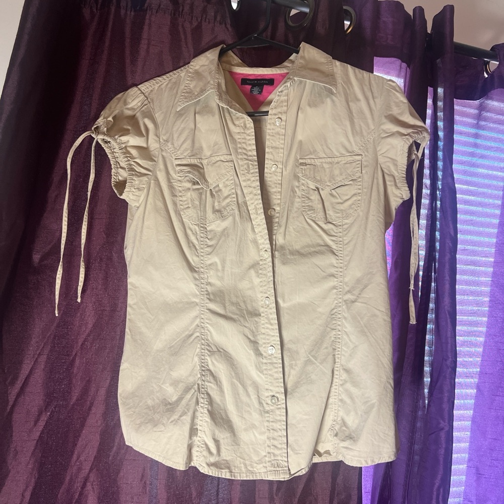 Tommy Hilfiger Beige Button-Up Shirt
